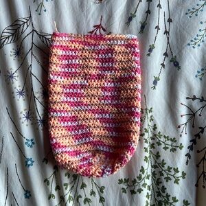 Homemade crocheted bag